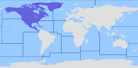 Oblasť FAO 2 - Severná Amerika - Vnútrozemské vody