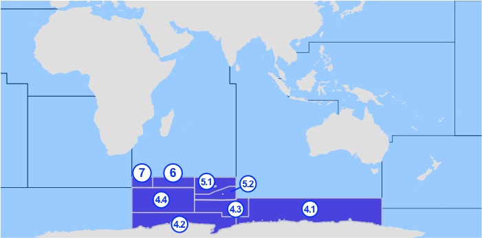 Zona FAO 58 - Océano Índico Antártico