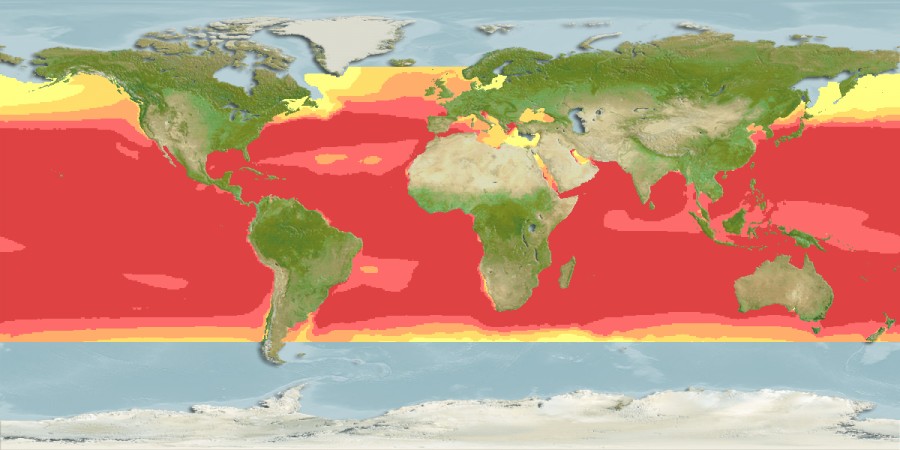 Aquamaps - Computer Generated Native Distribution Map for Katsuwonus pelamis